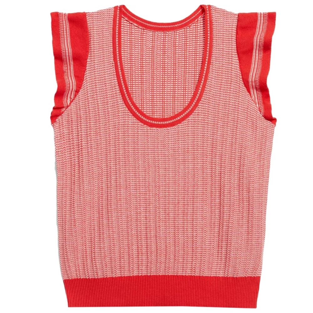 Flutter-Sleeve knit top